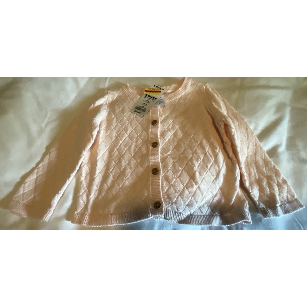 New Carters Infant Pink Sweater - Size 6 Months - 100% Cotton